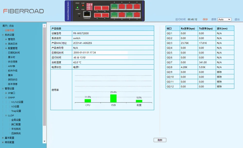 WebGUI管理页面