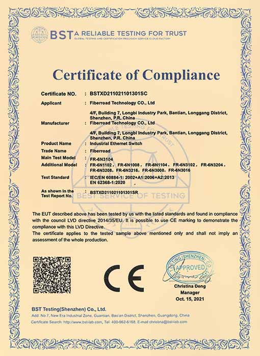 光路科技-CE-LVD证书